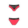 Трусики з широкою гумкою і мереживом Passion PS001 PANTIES L, red-black
