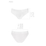Трусики з широкою гумкою і мереживом Passion PS001 PANTIES M, white