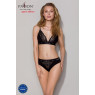 Еластичний топ з мереживом Passion PS001 TOP S, black