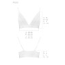 Еластичний топ з мереживом Passion PS001 TOP S, white