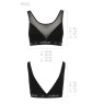 Топ з прозорою вставкою Passion PS002 TOP M, black
