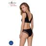 Топ з прозорою вставкою Passion PS002 TOP S, black