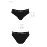 Трусики-сліпи з бавовни та еластаном Passion PS004 PANTIES S, black