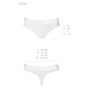 Трусики-бразиліана з бавовни Passion PS005 PANTIES XL, white