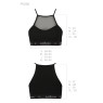 Спортивний топ з прозорою вставкою Passion PS006 TOP M, black