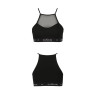 Спортивний топ з прозорою вставкою Passion PS006 TOP XL, black