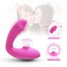 Подвійний вібростимулятор з імітацією орального сексу і точки G, фіолетовий, 10 режимів