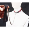 Нашийник з повідцем COLLAR HEART Black and Red
