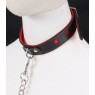 Нашийник з повідцем COLLAR HEART Black and Red