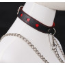 Нашийник з повідцем COLLAR HEART Black and Red