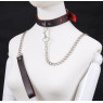 Нашийник з повідцем COLLAR HEART Black and Red
