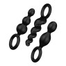 Набір анальних іграшок Satisfyer Plugs black, 3 шт