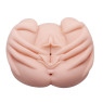 Мастурбатор з подвійною вібрацією і двома входами Crazy Bull-Realistic vagina and Anal