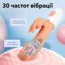 Реалістичний багатошвідкісний вібратор-кролик Heonyirry з голівкою, 30 режимів, 19.3 см