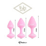 Набір силіконових анальних пробок FeelzToys - Bibi Butt Plug Set 3 pcs Pink