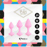 Набір силіконових анальних пробок FeelzToys - Bibi Butt Plug Set 3 pcs Pink