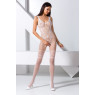 Бодістокінг Passion BS069 white, комбінезон, імітація панчох і боді
