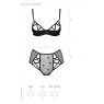 Еротичний комплект з малюнком Passion LOVELIA BIKINI S/M, black