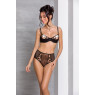 Еротичний комплект з малюнком Passion LOVELIA BIKINI XXL/XXXL, black