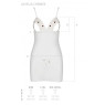Сорочка з вирізами на грудях, стрінги Passion LOVELIA CHEMISE L/XL, white
