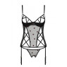 Корсет з підв'язками, стрінги Passion LOVELIA CORSET S/M, black