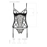 Корсет з підв'язками, стрінги Passion LOVELIA CORSET S/M, black