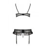 Сексуальний комплект з поясом для панчіх Passion LOVELIA SET L/XL, black