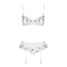 Сексуальний комплект з поясом для панчіх Passion LOVELIA SET XXL/XXXL, white