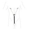 Затискачі для сосків з фіксацією на пенісі Art of Sex – Nipple Clamps for Men, екошкіра