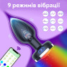 Анальна вібро-пробка Multi Plug App на керуванні з телефону зі зміною кольору, 10 режимів, діаметр 3.5 см
