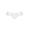 Трусики в горошок, з рюшами та шнурівкою Passion FATIN THONG L/XL, white