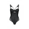 Боді з еко-шкіри та мережива Passion LOONA BODY S/M, black