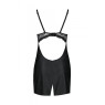 Бебі-дол з еко-шкіри та мережива Passion LOONA CHEMISE XXL/XXXL, black