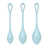 Набір йоні намистин Satisfyer Yoni Power 2 Light Blue, диаметр 2-2,5-3см, вес 22-44-73гр
