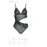 Боді з ажурним ліфом Passion CHRISTA BODY XXL/XXXL, black