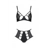 Розпродаж!!! Комплект з екошкіри Passion Tamaris Set black L/XL, бюстгальтер та трусики