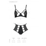 Розпродаж!!! Комплект з екошкіри Passion Tamaris Set black S/M, бюстгальтер та трусики