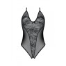 Боді з ажурним декором та відкритим кроком Passion URSULA BODY L/XL, black