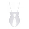 Боді з ажурним декором та відкритим кроком Passion URSULA BODY L/XL, white