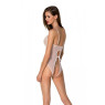 Боді з ажурним декором та відкритим кроком Passion URSULA BODY S/M, white