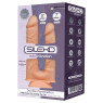 Фалоімітатор подвійний з вібрацією SilexD Double Gusto Flesh Motor (Model 1 size 8 & 7), двошарови