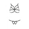 Комплект білизни зі стреп Passion Exclusive ARMANDA SET S/M, black