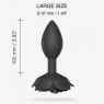 Силіконова анальна пробка Love To Love OPEN ROSES L SIZE - BLACK ONYX
