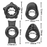 Набір з 4 ерекційних кілець STAY HARD Cock Ring Set Black