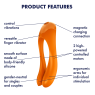 Універсальний вібростимулятор Satisfyer Candy Cane Finger Orange