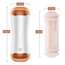 Мастурбатор із двома входами та вібростимуляцією BOSS Vibrating Masturbation Cup USB 10 function + інтерактивні функції