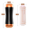 Мастурбатор з двома входами та вібростимуляцією BOSS Vibrating Masturbation Cup USB 10 function + інтерактивні функції
