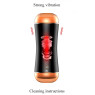 Мастурбатор з двома входами та вібростимуляцією BOSS Vibrating Masturbation Cup USB 10 function + інтерактивні функції