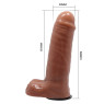 Страпон з вібрацією Ultra Passionate Harness Realdeal Penis 6.2 - Brown