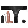 Страпон з вібрацією Ultra Passionate Harness Realdeal Penis 6.2 - Brown